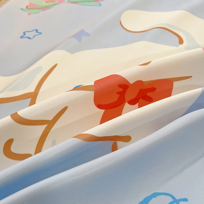 91家纺网 家纺一手货源 找家纺 云恋家纺 2026春夏新款大阪卡通冰丝凉席席子空调软席套件 大阪-大耳朵玉桂狗