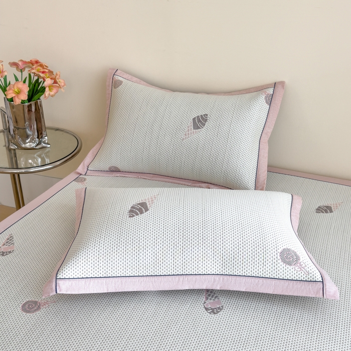 91家纺网 家纺一手货源 找家纺 （总）印季家纺 2026新款三色提花冰爽凉感丝泡泡软席凉席席子