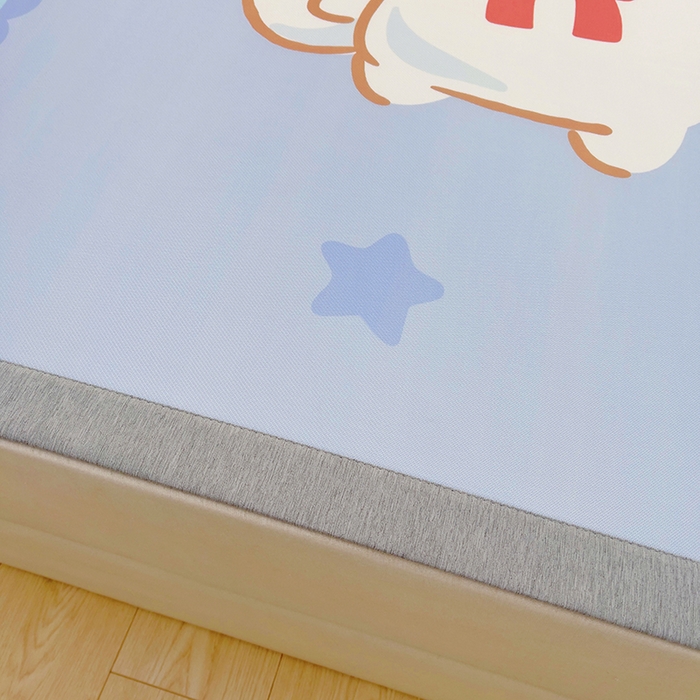 91家纺网 家纺一手货源 找家纺 云恋家纺 2026春夏新款大阪卡通冰丝凉席席子空调软席套件 大阪-大耳朵玉桂狗