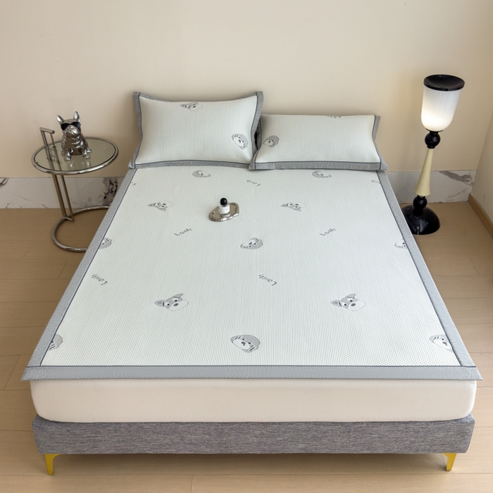 印季家纺 2026新款三色提花冰爽凉感丝泡泡软席凉席席子 雪纳瑞