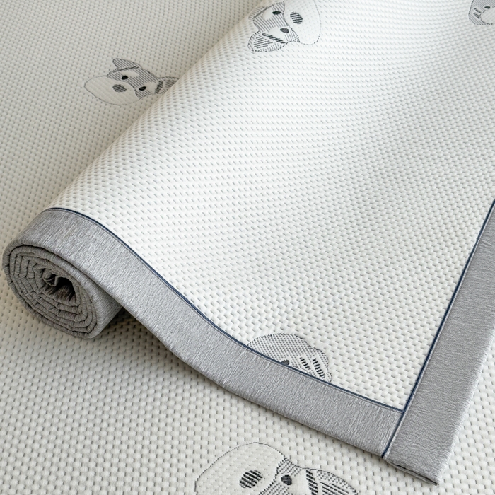 91家纺网 家纺一手货源 找家纺 印季家纺 2026新款三色提花冰爽凉感丝泡泡软席凉席席子 雪纳瑞