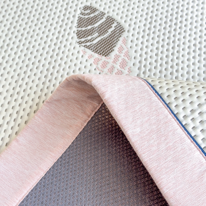 91家纺网 家纺一手货源 找家纺 印季家纺 2026新款三色提花冰爽凉感丝泡泡软席凉席席子 冰淇淋