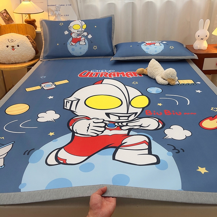 云恋家纺 2026春夏新款大阪卡通冰丝凉席席子空调软席套件 大阪-地球奥特曼