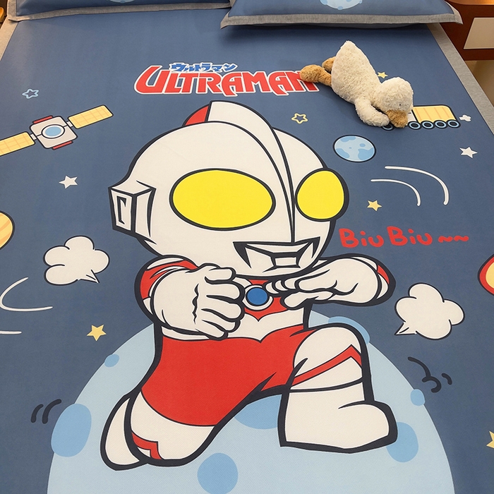 91家纺网 家纺一手货源 找家纺 云恋家纺 2026春夏新款大阪卡通冰丝凉席席子空调软席套件 大阪-地球奥特曼