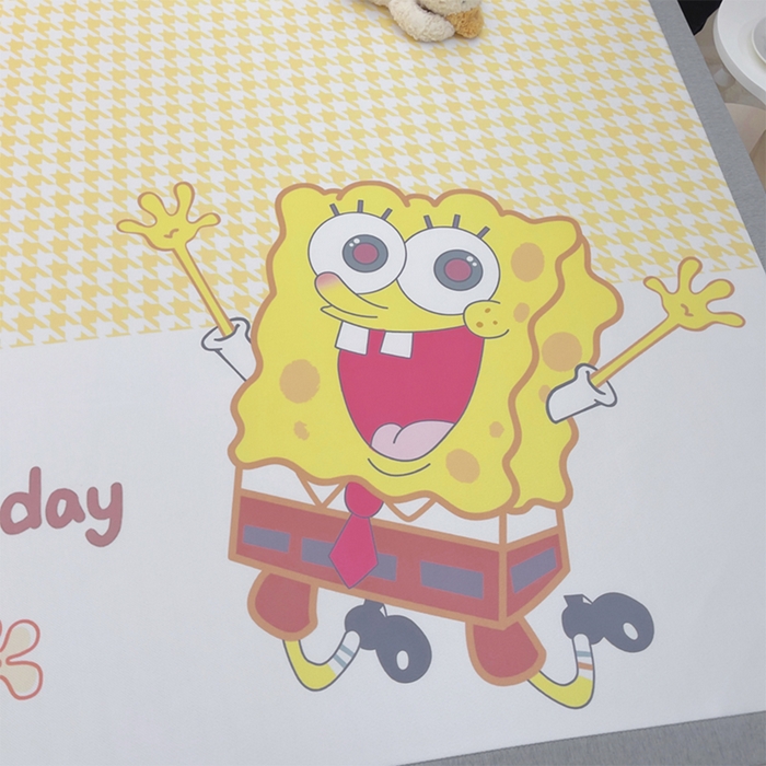 91家纺网 家纺一手货源 找家纺 云恋家纺 2026春夏新款大阪卡通冰丝凉席席子空调软席套件 大阪-海绵宝宝