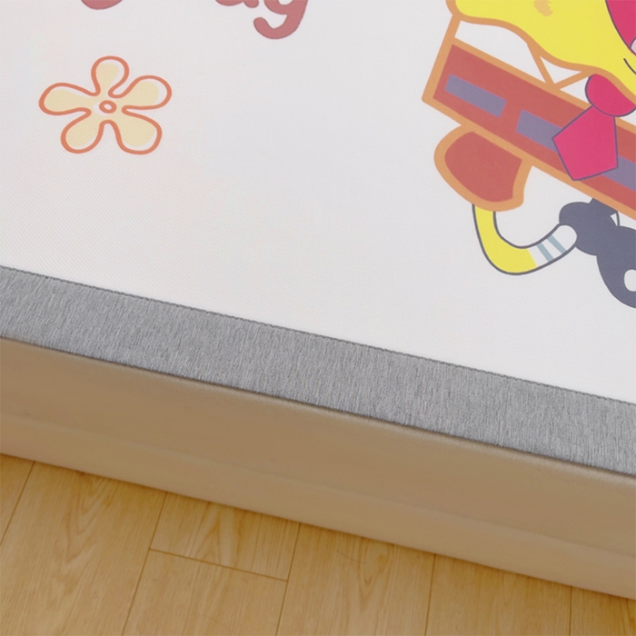 91家纺网 家纺一手货源 找家纺 云恋家纺 2026春夏新款大阪卡通冰丝凉席席子空调软席套件 大阪-海绵宝宝