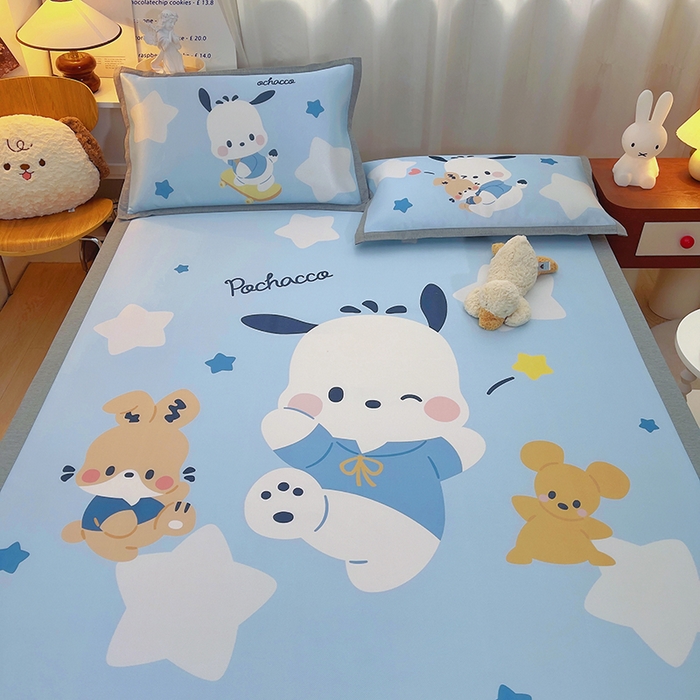 91家纺网 家纺一手货源 找家纺 云恋家纺 2026春夏新款大阪卡通冰丝凉席席子空调软席套件 大阪-活力帕恰