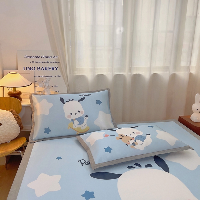 91家纺网 家纺一手货源 找家纺 云恋家纺 2026春夏新款大阪卡通冰丝凉席席子空调软席套件 大阪-活力帕恰