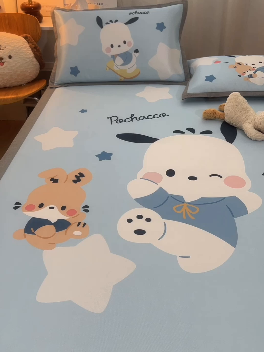 91家纺网 家纺一手货源 找家纺 云恋家纺 2026春夏新款大阪卡通冰丝凉席席子空调软席套件 大阪-活力帕恰