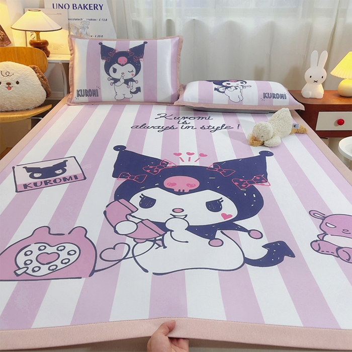 云恋家纺 2026春夏新款大阪卡通冰丝凉席席子空调软席套件 大阪-调皮库洛米