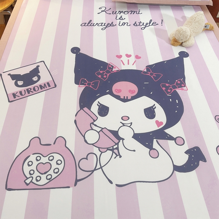 91家纺网 家纺一手货源 找家纺 云恋家纺 2026春夏新款大阪卡通冰丝凉席席子空调软席套件 大阪-调皮库洛米