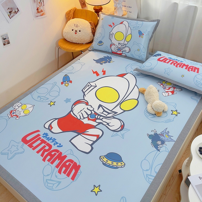 91家纺网 家纺一手货源 找家纺 云恋家纺 2026春夏新款大阪卡通冰丝凉席席子空调软席套件 大阪-星际奥特曼