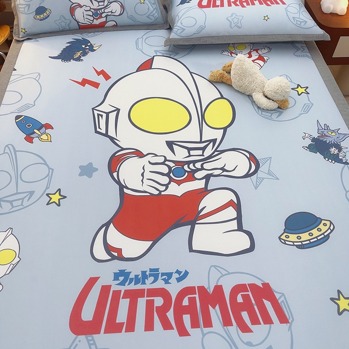 91家纺网 家纺一手货源 找家纺 云恋家纺 2026春夏新款大阪卡通冰丝凉席席子空调软席套件 大阪-星际奥特曼