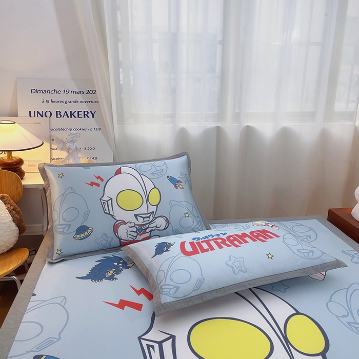 91家纺网 家纺一手货源 找家纺 云恋家纺 2026春夏新款大阪卡通冰丝凉席席子空调软席套件 大阪-星际奥特曼