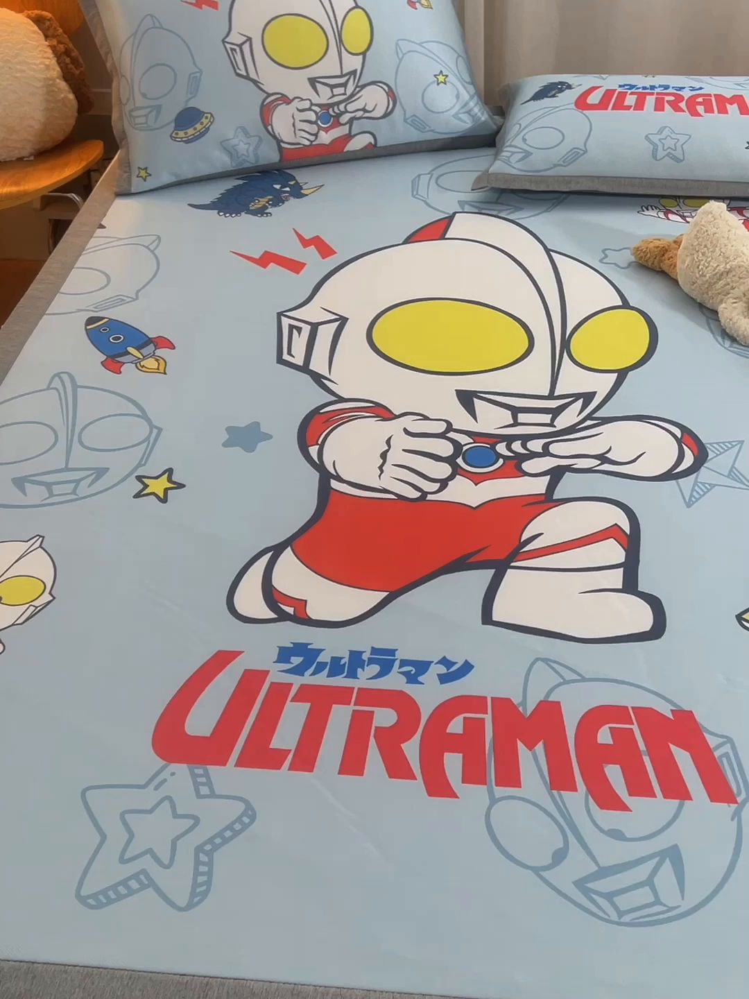 91家纺网 家纺一手货源 找家纺 云恋家纺 2026春夏新款大阪卡通冰丝凉席席子空调软席套件 大阪-星际奥特曼