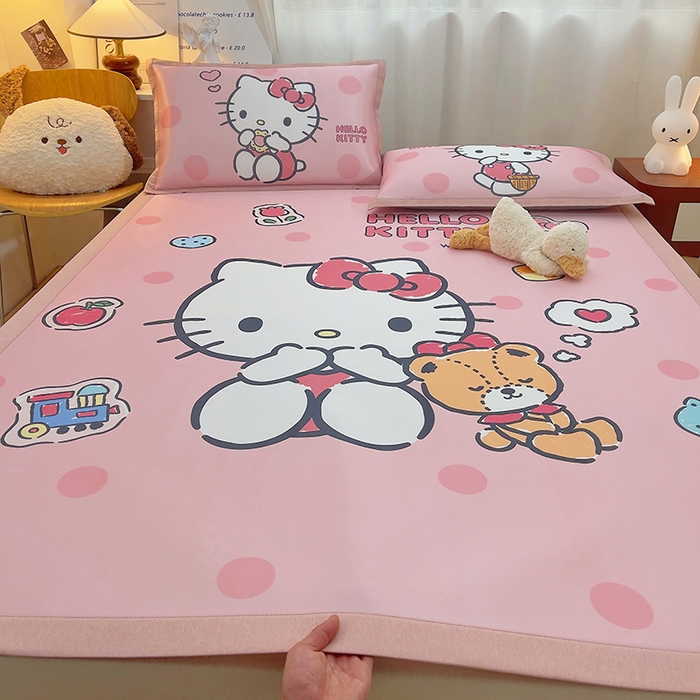 云恋家纺 2026春夏新款大阪卡通冰丝凉席席子空调软席套件 大阪-优雅凯蒂