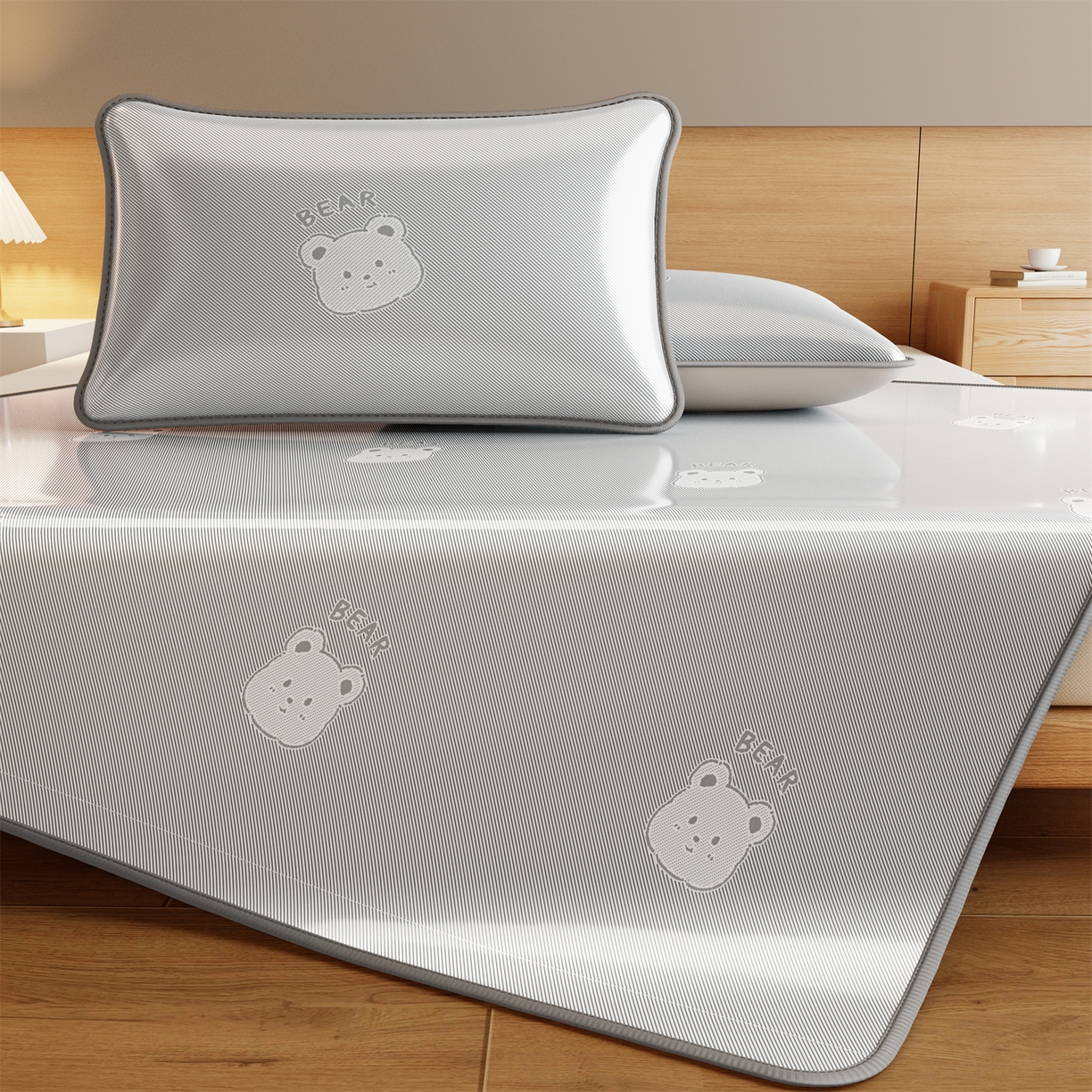 （总）源舍家纺 2026新款国标质检三明治复合糯叽叽冰丝软凉席成人床