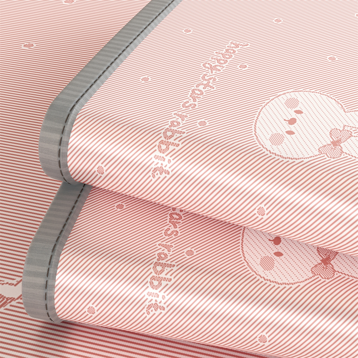 91家纺网 家纺一手货源 找家纺 源舍家纺 2026新款国标质检三明治复合糯叽叽冰丝软凉席成人床 冰丝兔-粉