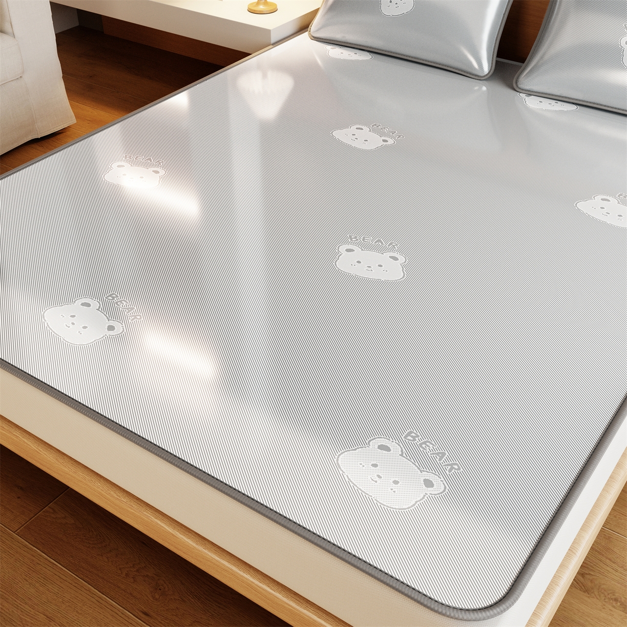 91家纺网 家纺一手货源 找家纺 （总）源舍家纺 2026新款国标质检三明治复合糯叽叽冰丝软凉席成人床