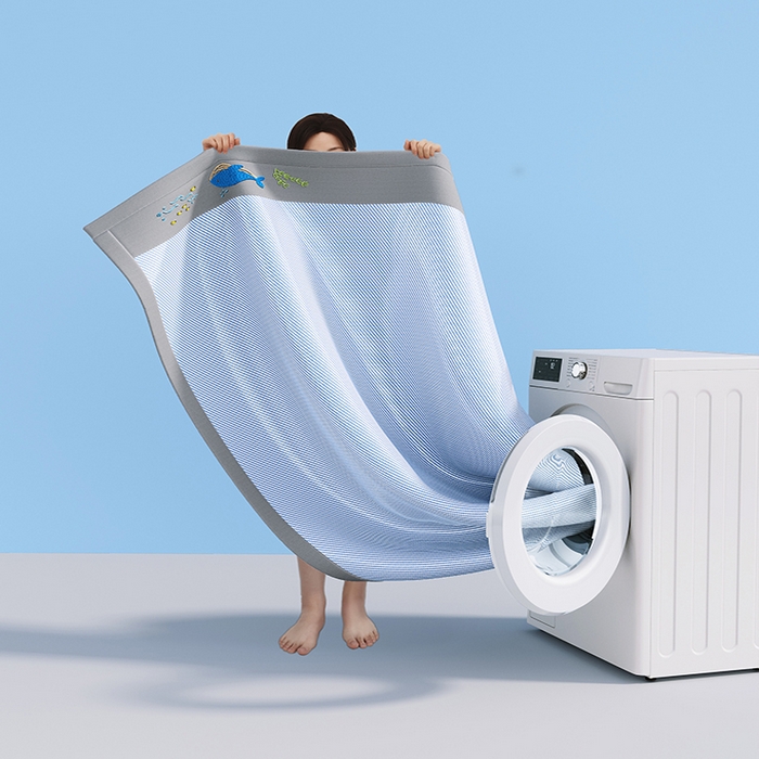 91家纺网 家纺一手货源 找家纺 印季家纺 2026新款可机洗布面绣花冰藤席凉席席子-海底世界 海底世界-天蓝