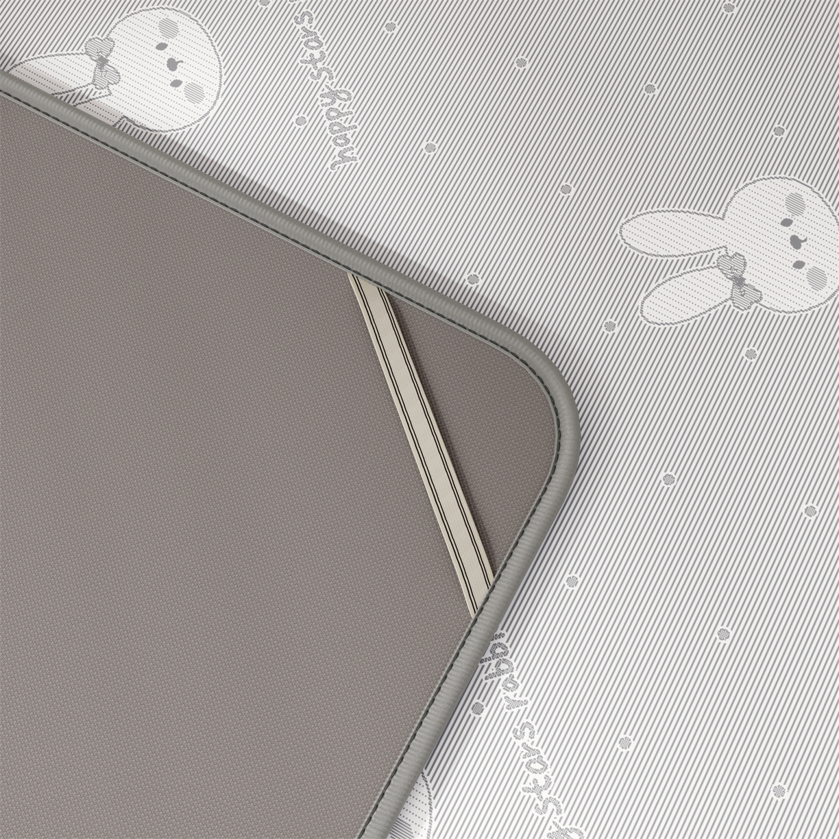 91家纺网 家纺一手货源 找家纺 源舍家纺 2026新款国标质检三明治复合糯叽叽冰丝软凉席学生床 冰丝兔-灰