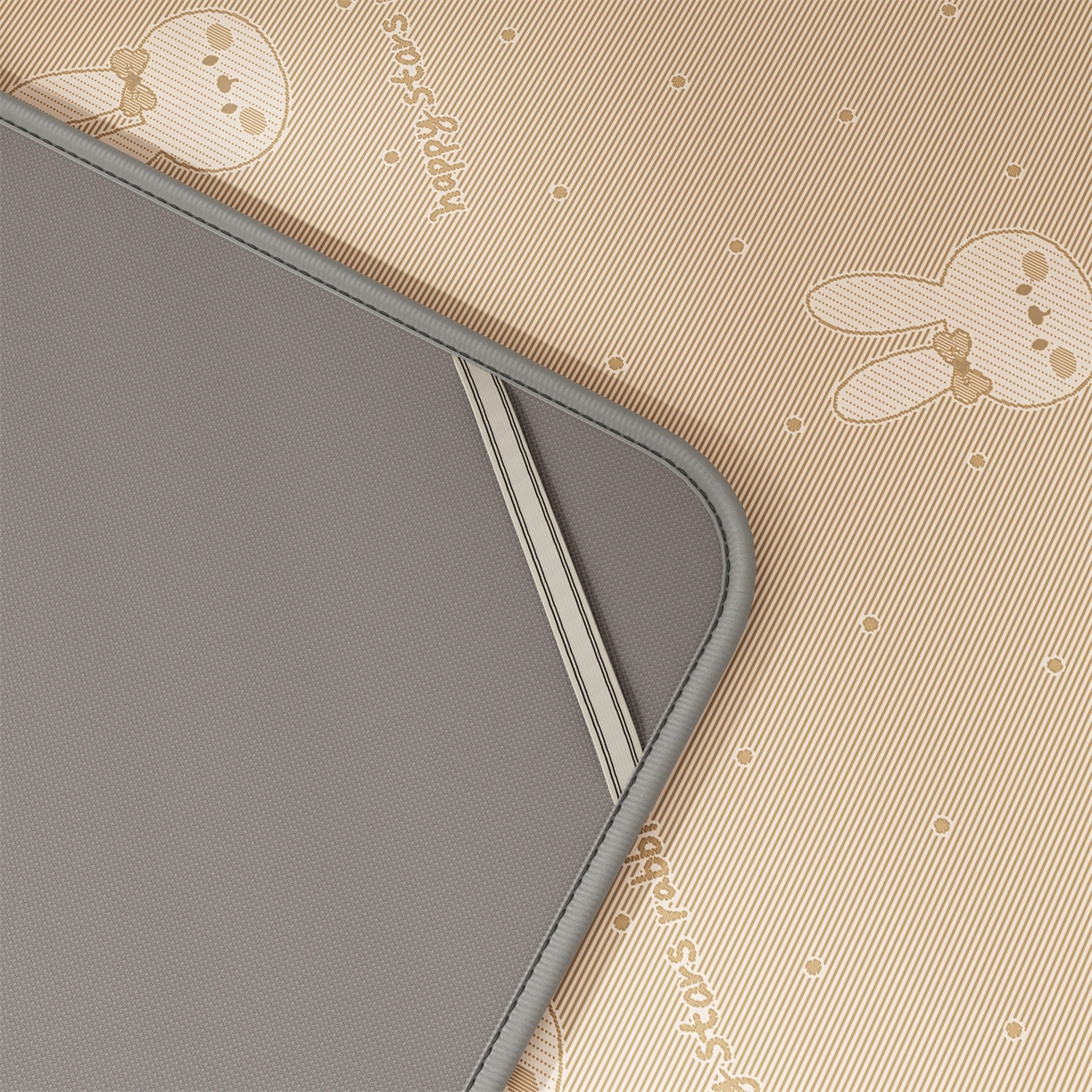 91家纺网 家纺一手货源 找家纺 源舍家纺 2026新款国标质检三明治复合糯叽叽冰丝软凉席学生床 冰丝兔-咖