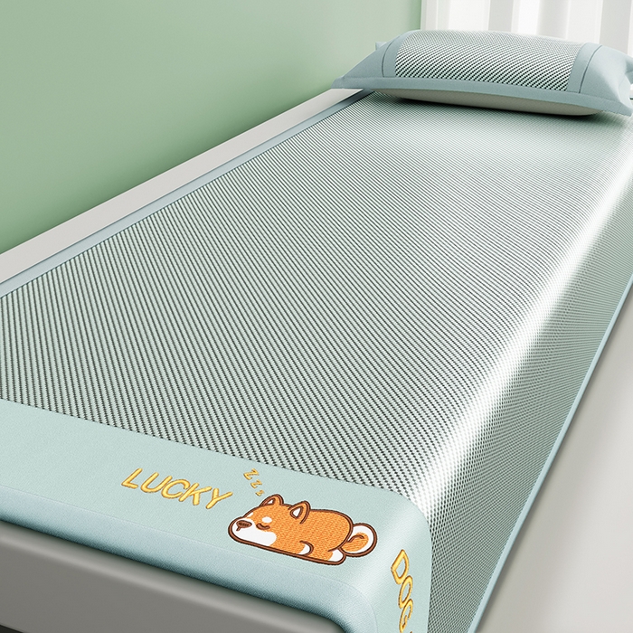 91家纺网 家纺一手货源 找家纺 （总）印季家纺 2026新款可机洗刺绣冰藤凉席席子童席