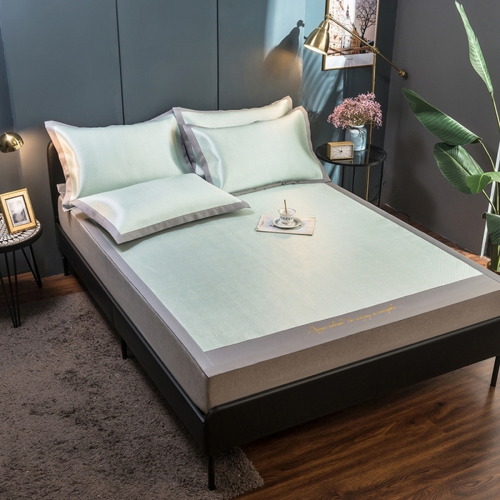 91家纺网 家纺一手货源 找家纺 （总）印季家纺 2026新款刺绣款冰藤席