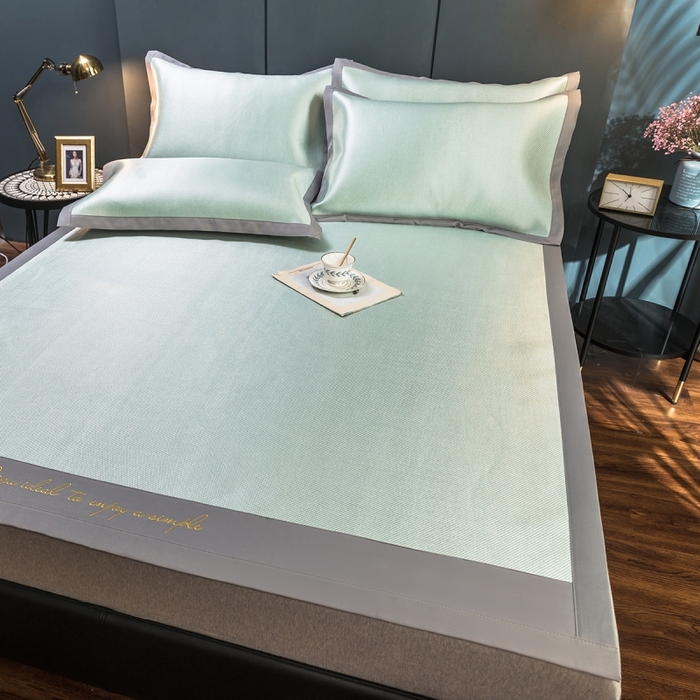 91家纺网 家纺一手货源 找家纺 （总）印季家纺 2026新款刺绣款冰藤席