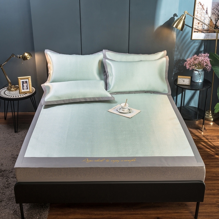 （总）印季家纺 2026新款刺绣款冰藤席