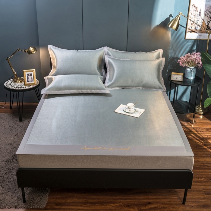 91家纺网 家纺一手货源 找家纺 （总）印季家纺 2026新款刺绣款冰藤席