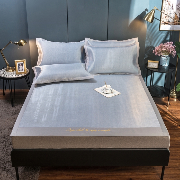 91家纺网 家纺一手货源 找家纺 （总）印季家纺 2026新款刺绣款冰藤席