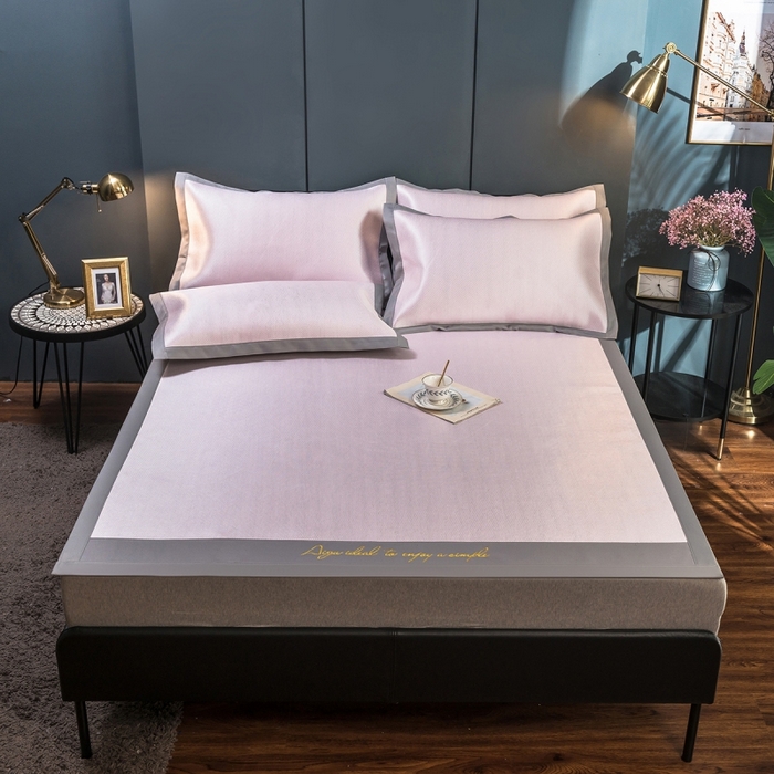 91家纺网 家纺一手货源 找家纺 （总）印季家纺 2026新款刺绣款冰藤席