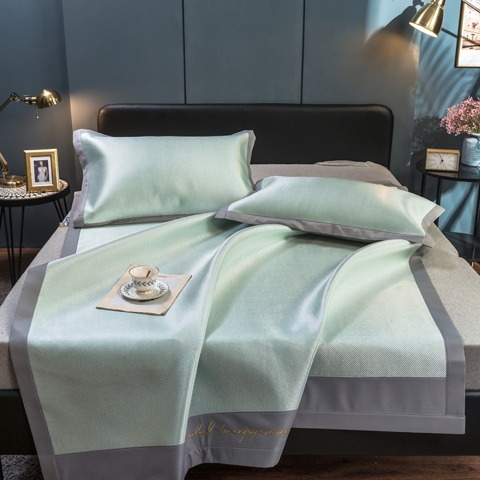 91家纺网 家纺一手货源 找家纺 （总）印季家纺 2026新款刺绣款冰藤席