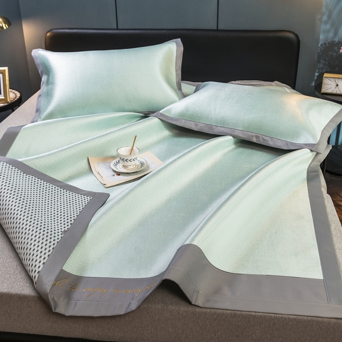 91家纺网 家纺一手货源 找家纺 （总）印季家纺 2026新款刺绣款冰藤席