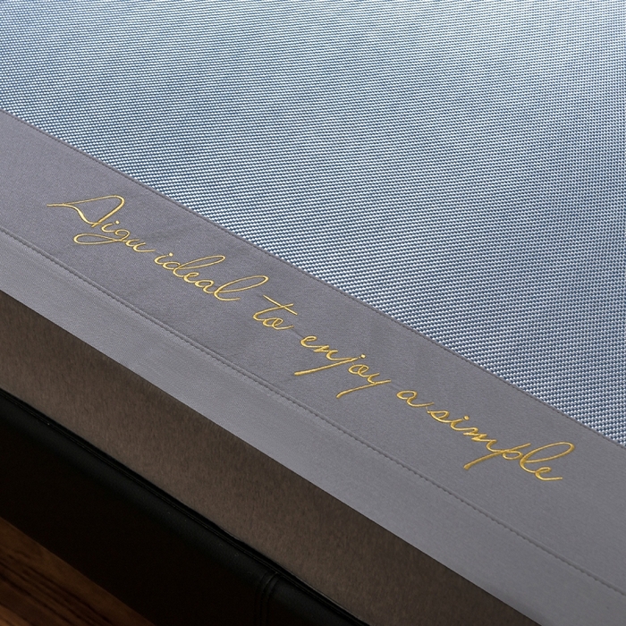 91家纺网 家纺一手货源 找家纺 印季家纺 2026新款刺绣款冰藤席 深蓝