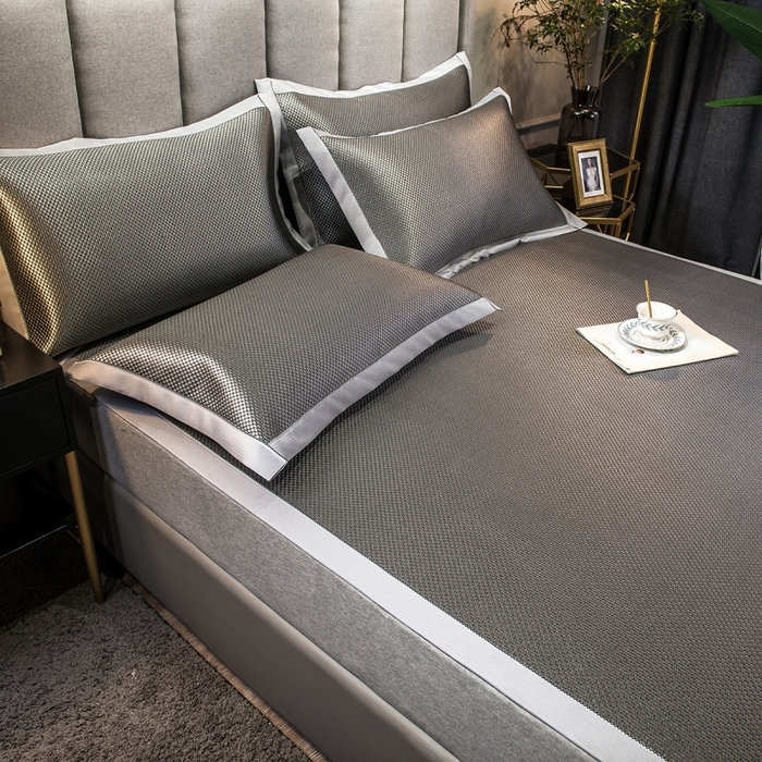 91家纺网 家纺一手货源 找家纺 印季家纺 2026新款高端养生冰藤席席子凉席 绿野仙踪