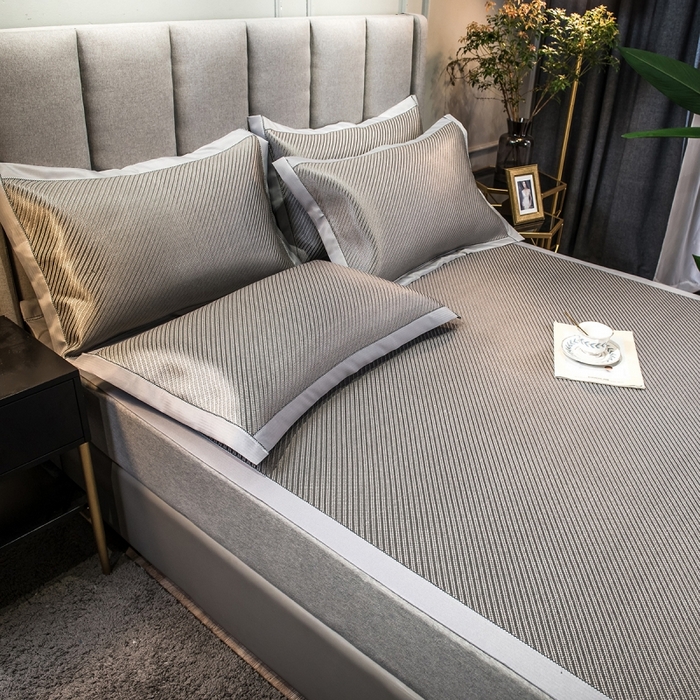 印季家纺 2026新款高端养生冰藤席席子凉席 斜纹灰