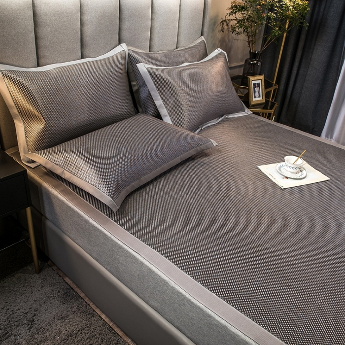 91家纺网 家纺一手货源 找家纺 印季家纺 2026新款高端养生冰藤席席子凉席 斑驳岁月