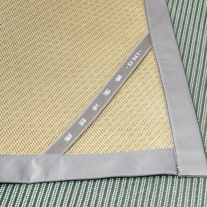 91家纺网 家纺一手货源 找家纺 印季家纺 2026新款高端养生冰藤席席子凉席 斜纹绿