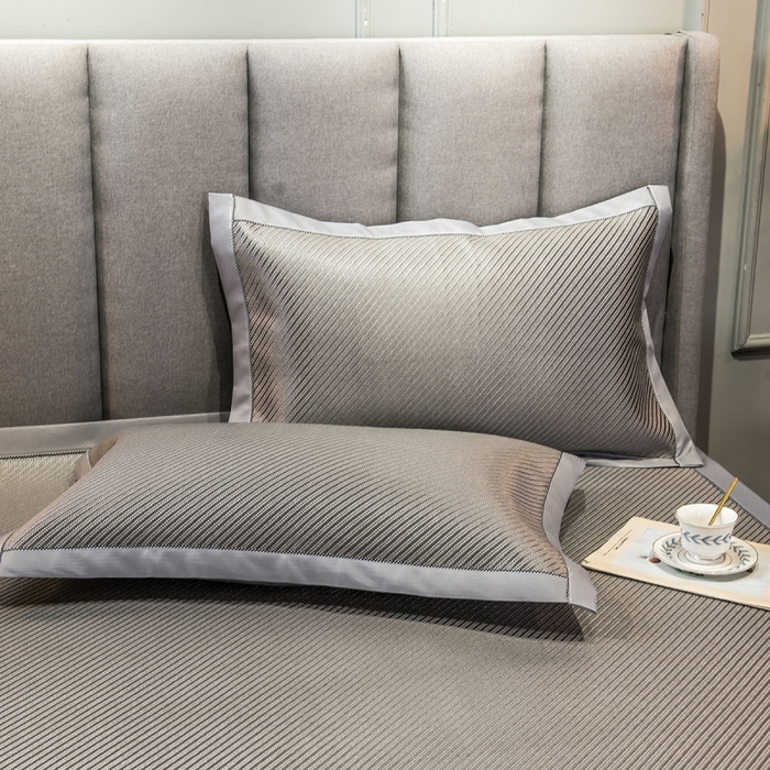 91家纺网 家纺一手货源 找家纺 印季家纺 2026新款高端养生冰藤席席子凉席 斜纹灰