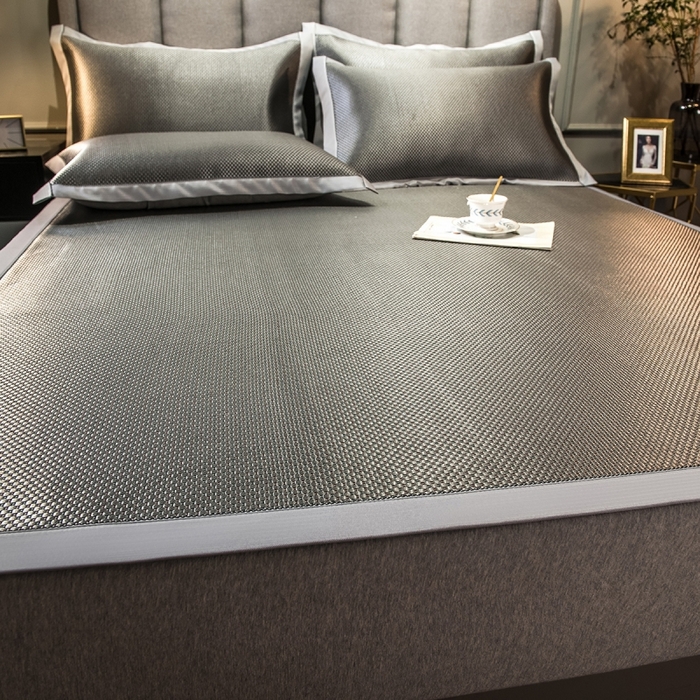 91家纺网 家纺一手货源 找家纺 印季家纺 2026新款高端养生冰藤席席子凉席 绿野仙踪