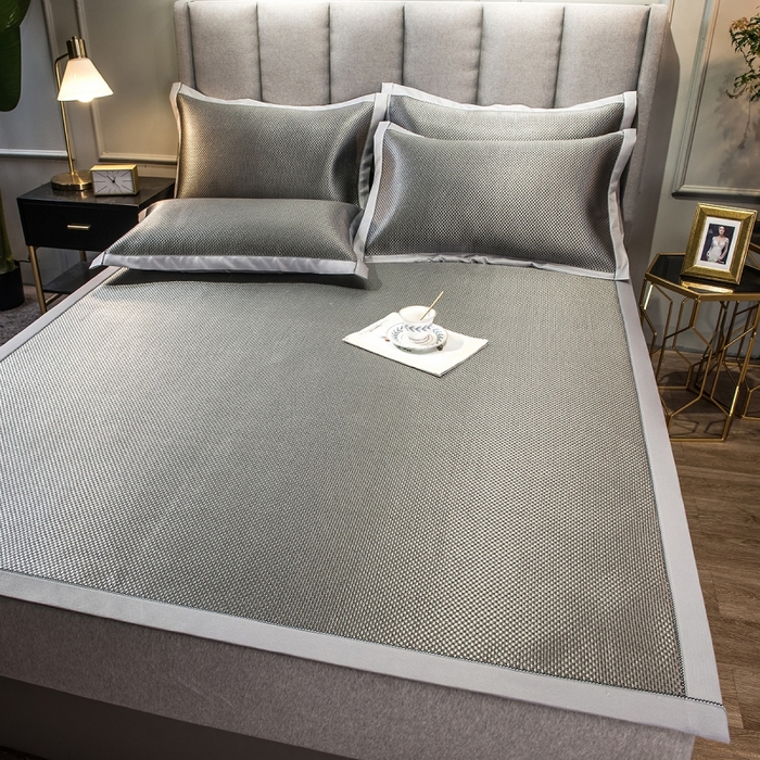 91家纺网 家纺一手货源 找家纺 印季家纺 2026新款高端养生冰藤席席子凉席 绿野仙踪