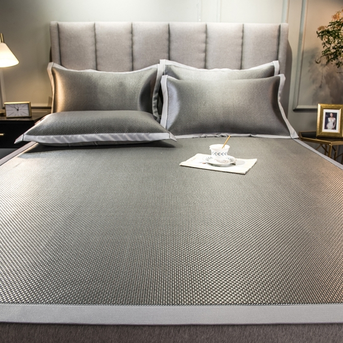 91家纺网 家纺一手货源 找家纺 印季家纺 2026新款高端养生冰藤席席子凉席 绿野仙踪