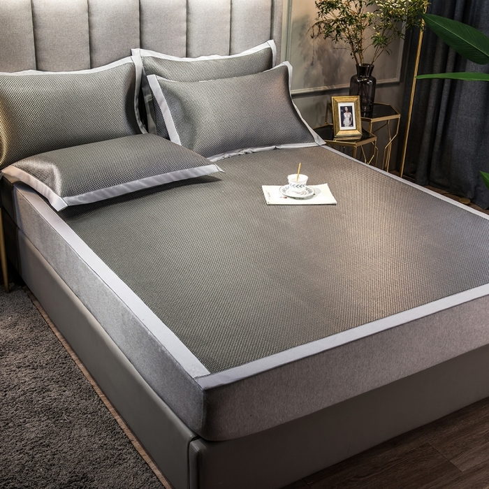 91家纺网 家纺一手货源 找家纺 印季家纺 2026新款高端养生冰藤席席子凉席 绿野仙踪