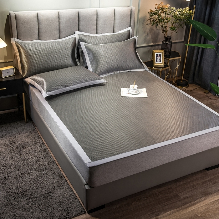 91家纺网 家纺一手货源 找家纺 印季家纺 2026新款高端养生冰藤席席子凉席 绿野仙踪