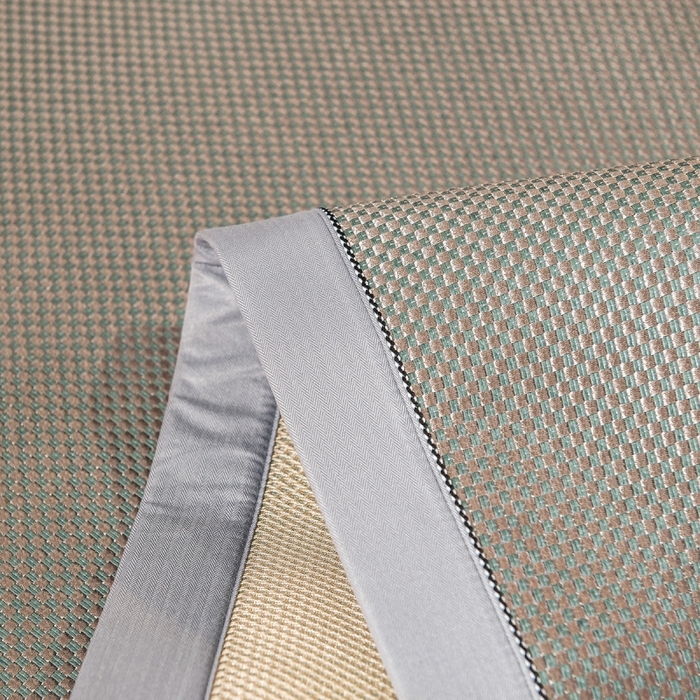 91家纺网 家纺一手货源 找家纺 印季家纺 2026新款高端养生冰藤席席子凉席 银绿小格