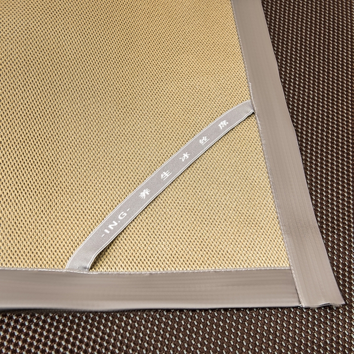 91家纺网 家纺一手货源 找家纺 印季家纺 2026新款高端养生冰藤席席子凉席 深咖小点