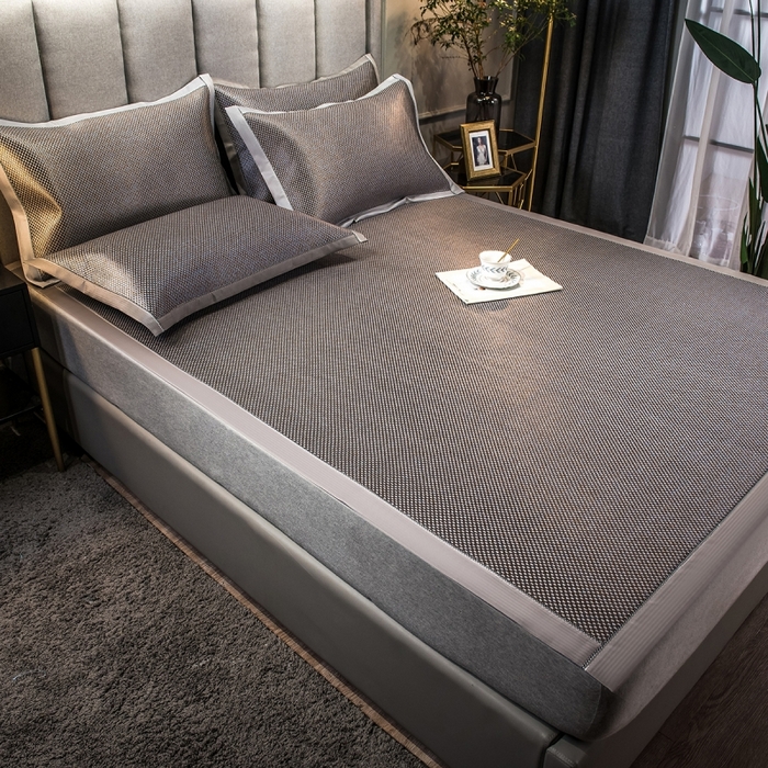 91家纺网 家纺一手货源 找家纺 印季家纺 2026新款高端养生冰藤席席子凉席 斑驳岁月