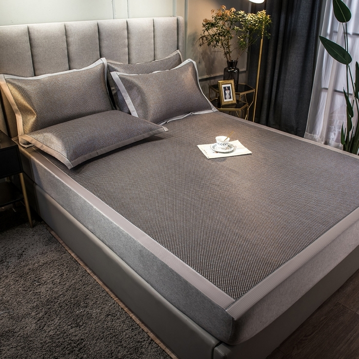 91家纺网 家纺一手货源 找家纺 印季家纺 2026新款高端养生冰藤席席子凉席 斑驳岁月